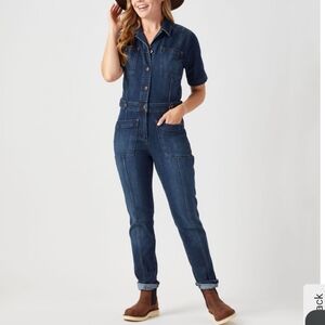 DULUTH TRADING CO COVERALLS OVERALLS jumpsuit Denim Stretch 12